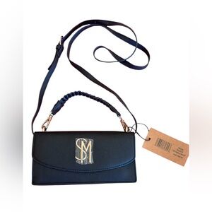 Steve Madden BGIGI Black Clutch Wallet Crossbody Shoulder Bag Purse NWT